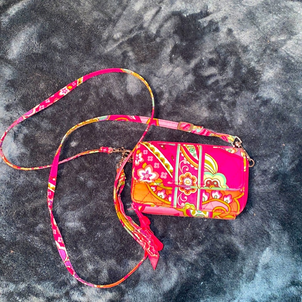 Pink Vera Bradley mini purse with wallet